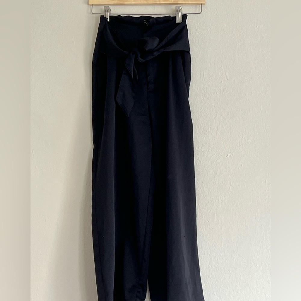 cropped abercrombie wide leg tie front pants